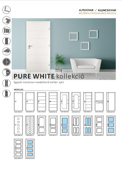 Pascal Pure white belteri ajtó árlista