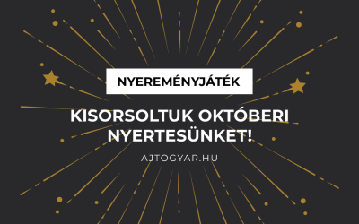 Kisorsoltuk októberi nyertesünket