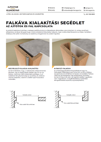 Falkáva kialakítás segédlet